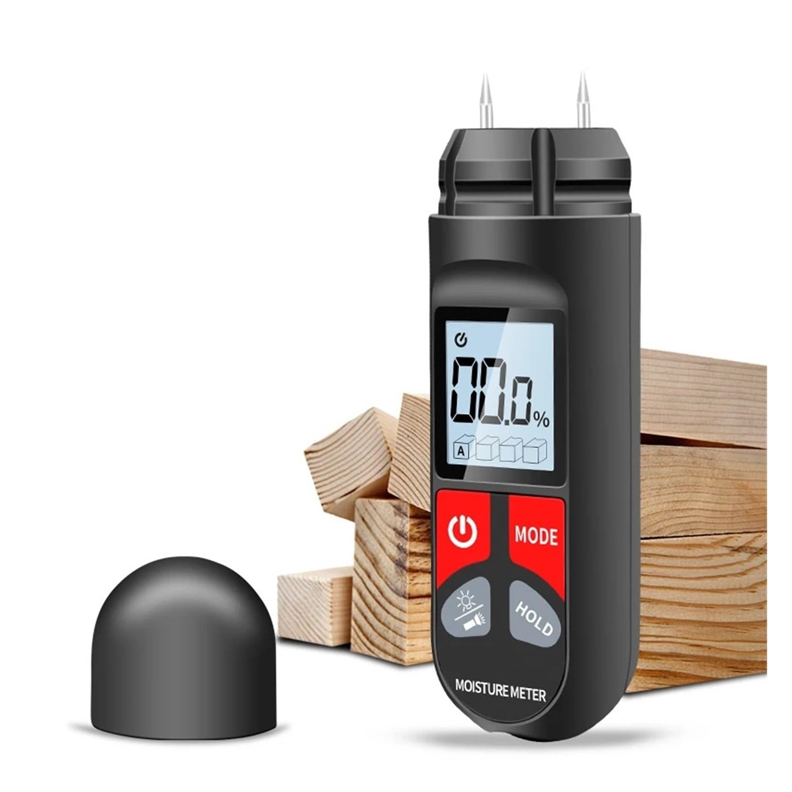 Amrttwy One Color Moisture Meter, Moisture Meter, Digital Wood Humidity Tester Water Content Hygrometer Timber Damp Detector