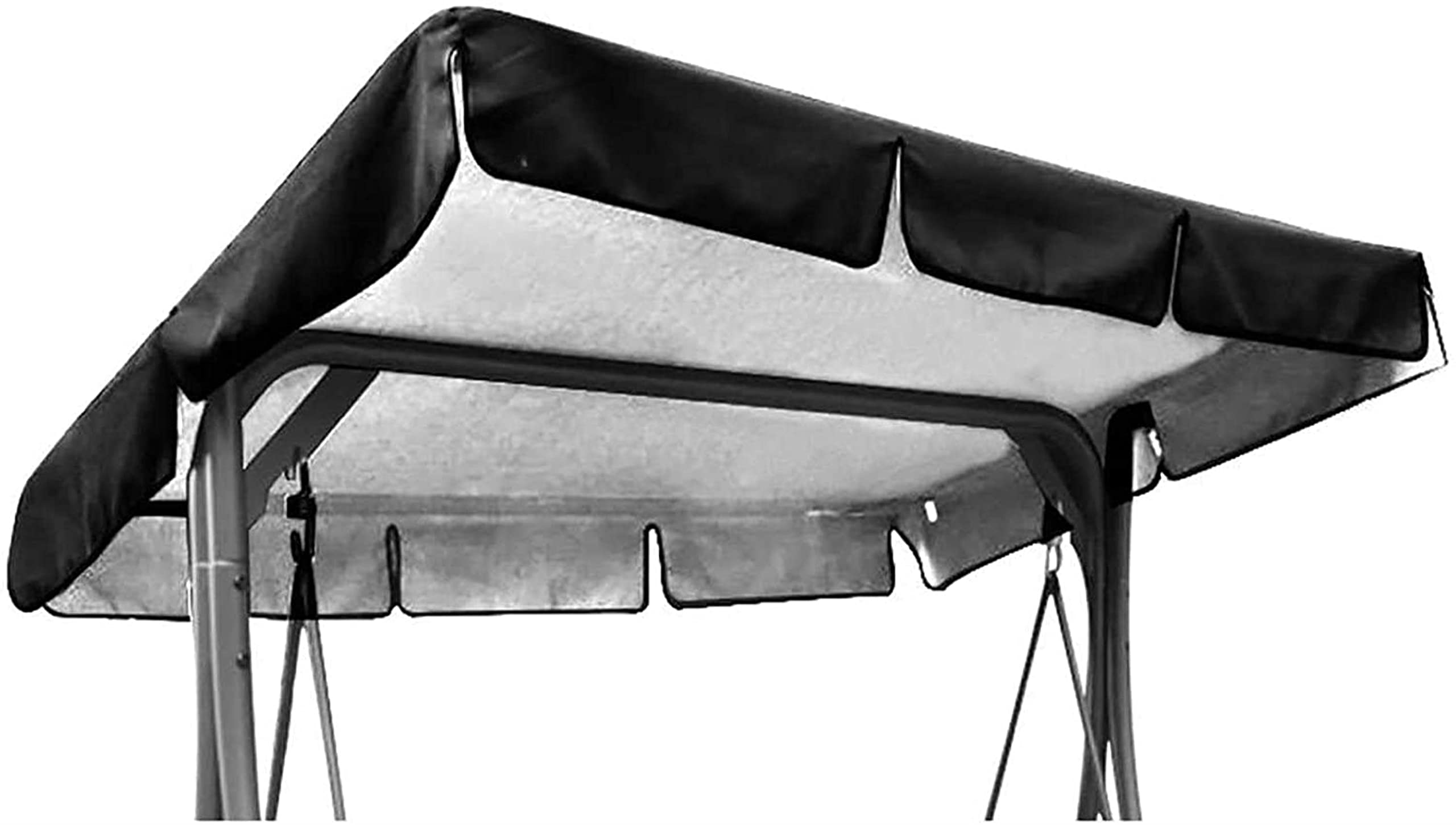 Auvent de rechange imperméable pour balancelle 3 places en tissu Oxford 210D résistant aux UV pour balancelle de jardin, terrasse, toit de balançoire, facile à installer