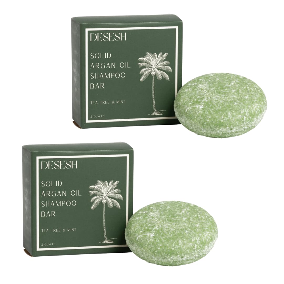Argan Oil Solid Shampoo Bar Value Bundle, US-Made, No Artificial Colors Or Fragrances, Vegan, Cruelty Free, Designed For All Hair Types, Plastic Free (Lavender & Lime)