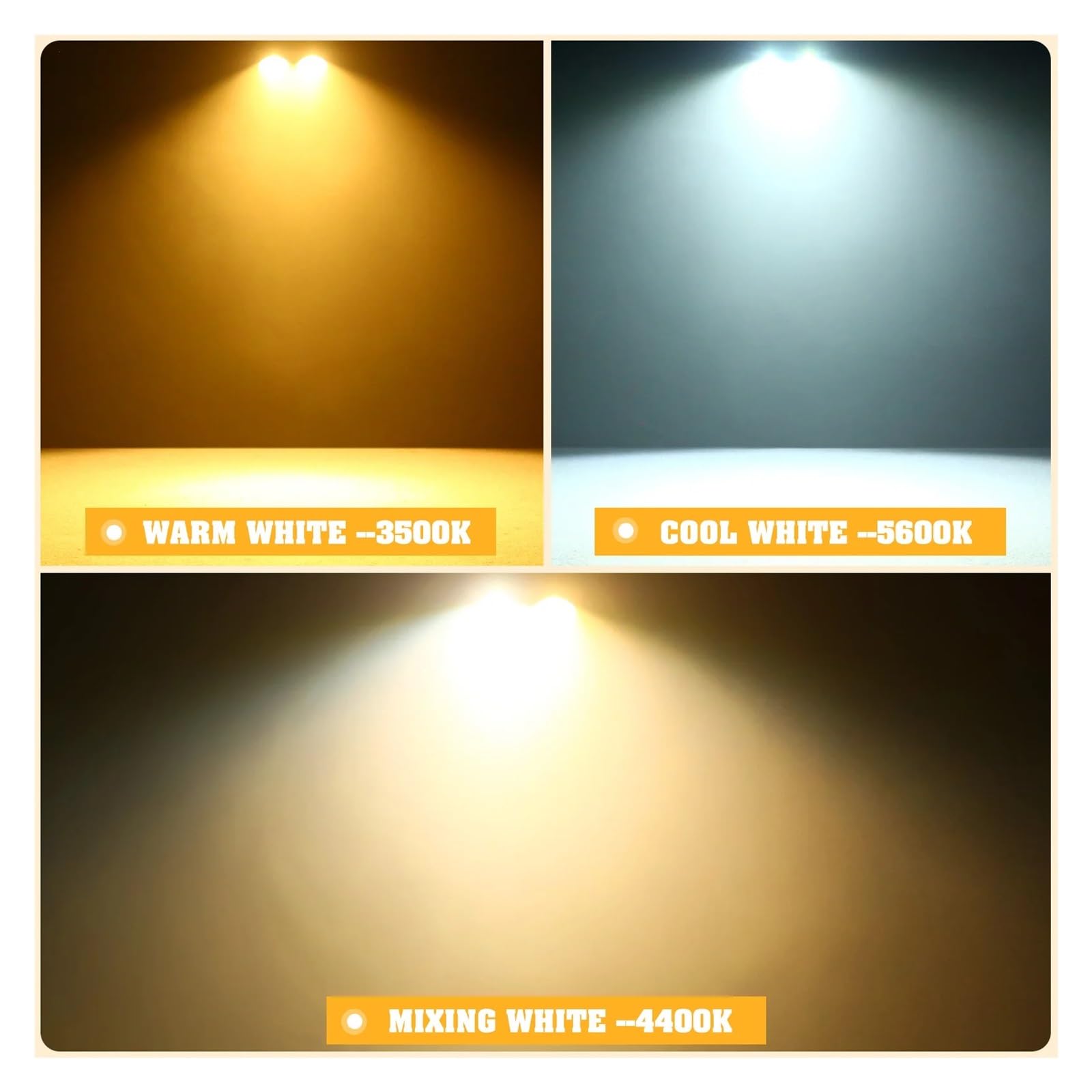 4szt. 200W COB Par Light 2x100W Blinder Lighting, 2 oczy LED 2w1 Cool Warm White Party Bar DMX Stage,Wysoka czułość