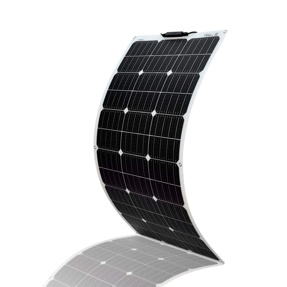 XINPUGUANG 100w Watt 18v Flexible Solar Panel Monocrystalline Photovoltaic Module for Boat, Car, Motorhome, Caravan, Home, Van, 12v Battery Charger (1x100w)