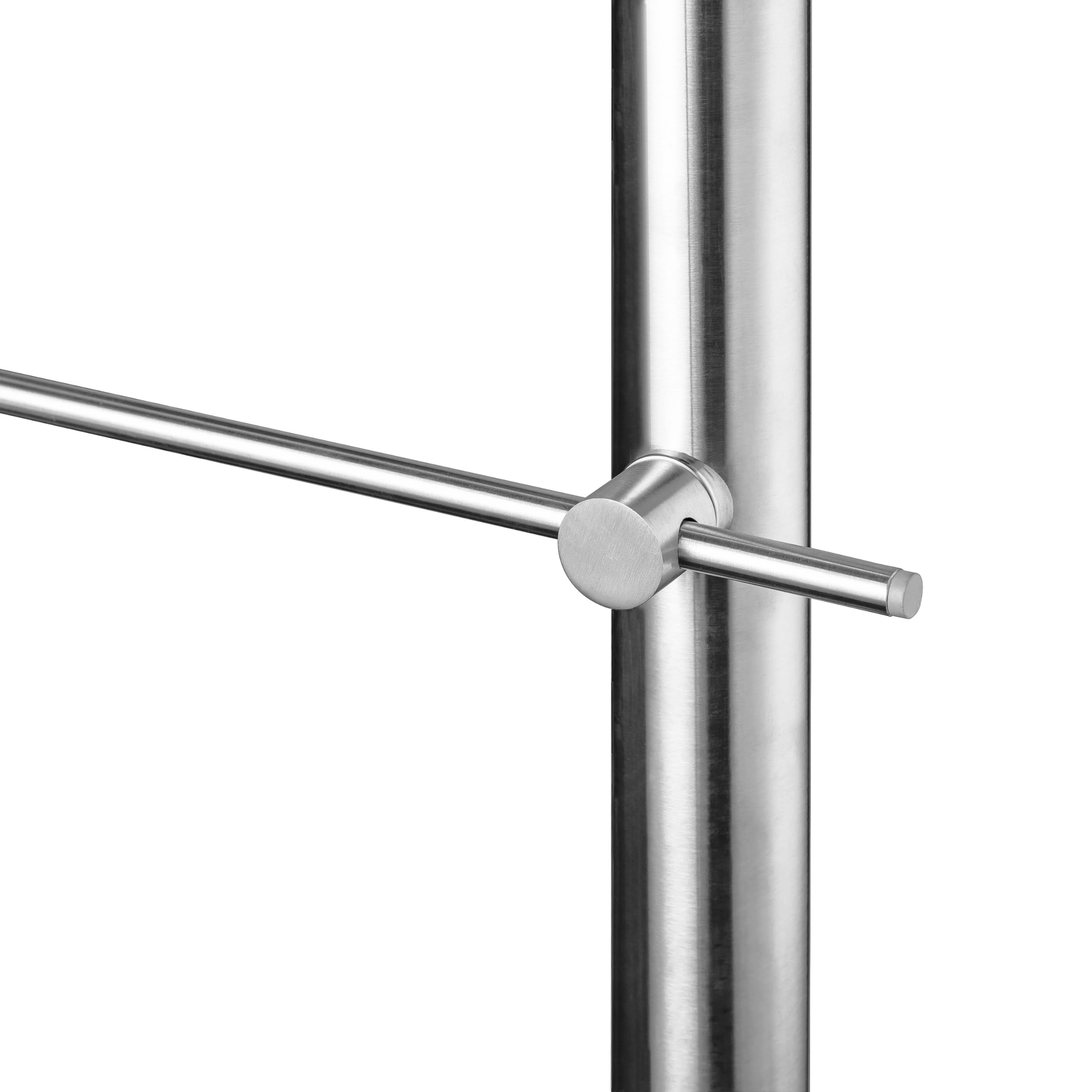 Garde-corps 200cm avec main courante, en acier inoxydable 201, pour intérieur et extérieur, garde-corps avec 5 traverses
