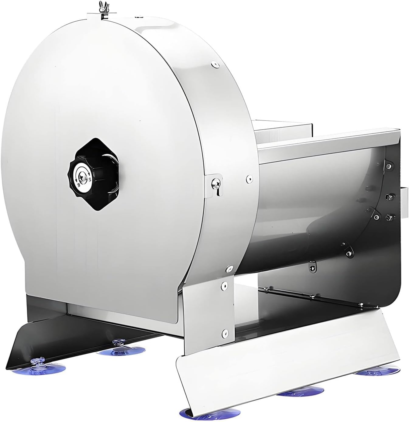 Commercial Stainless Steel Slicer Machine, 0-12mm Adjustable Slice Thickness, Durable Blades for Slicing Harder Fruit Vegetable Lemon Onion Cabbage Carrot Potato Cucumber
