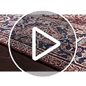 Loloi Layla Collection LAY-08 Red/Navy 9'-0" x 12'-0" .13" Thick Area Rug, Soft, Durable, Vintage Inspired, Distressed, Low Pile, Non-Shedding, Easy Clean, Printed, Living Room Rug