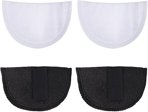 Hombreras: 2 pares de almohadillas de esponja para mujeres y hombres, mejoradores adhesivos y lavables para trajes, vestidos, chaquetas y accesorios