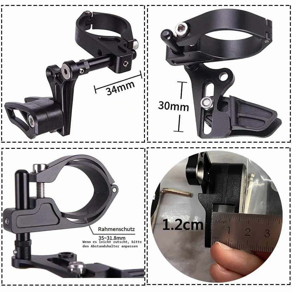 BESNIN Kettenführung Mountainbike Kettenführung Fahrrad MTB Kettenführung Bash Guard Fahrrad Kettenschutz 7075 Aluminiumlegierung