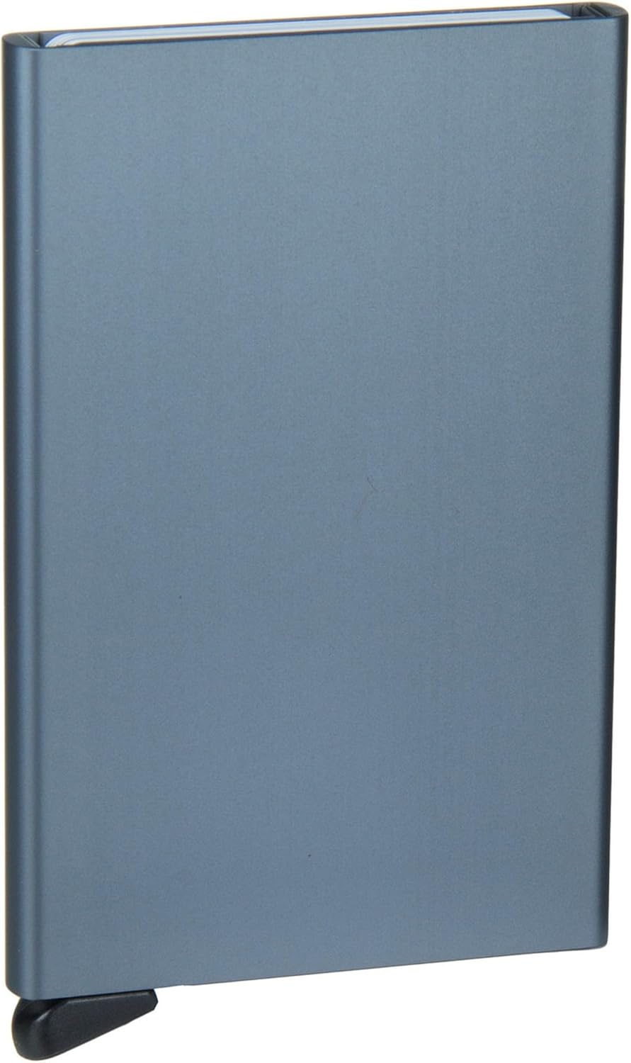Secrid Reddot Award winning Card Protector in titanium color, Very Slim Credit Card Holder / wallet with RFID protection, with one click all 6 cards slide out gradually