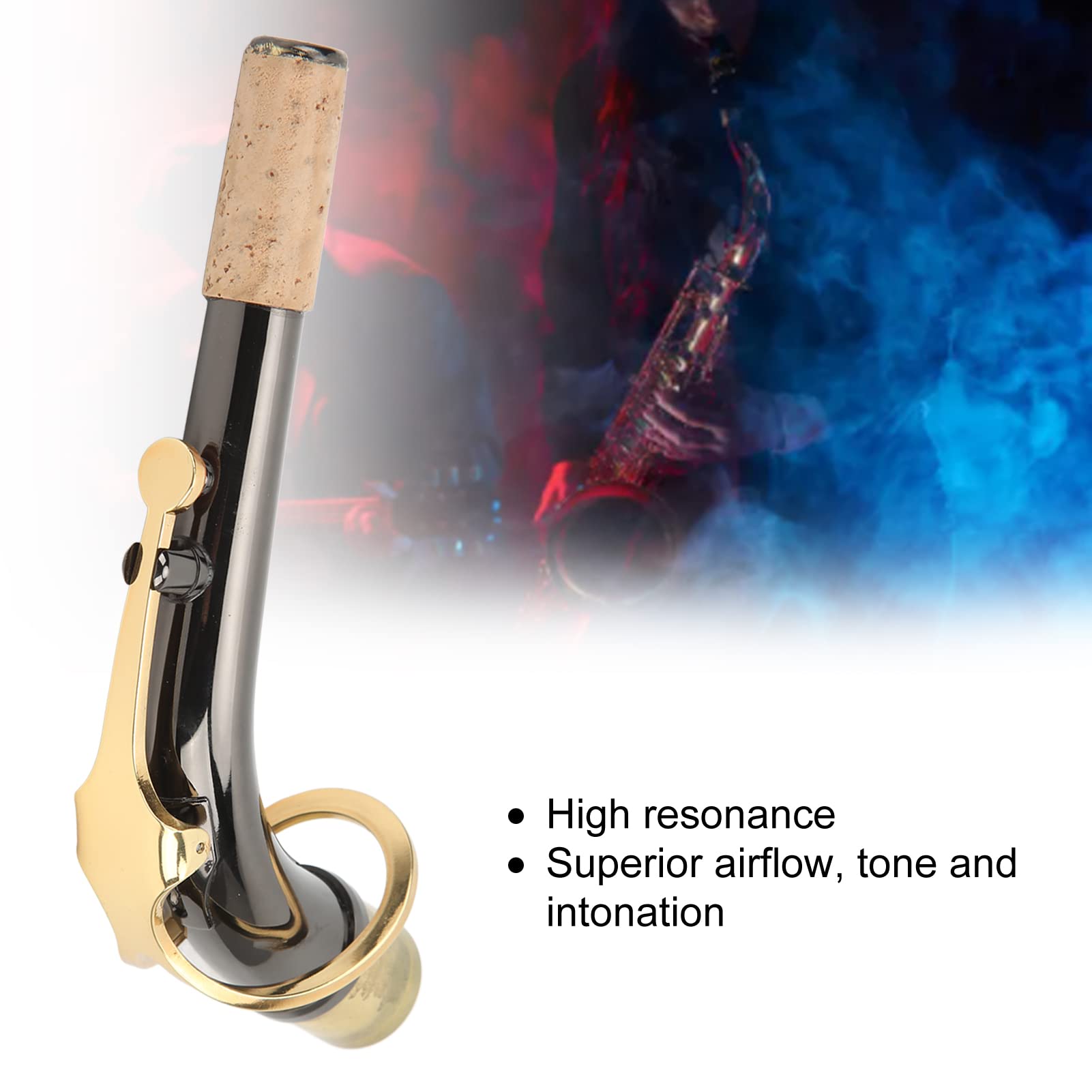 Sax Bend Neck, Accessorio per Sassofoni in Sughero in Metallo Nichelato per Sassofono Contralto