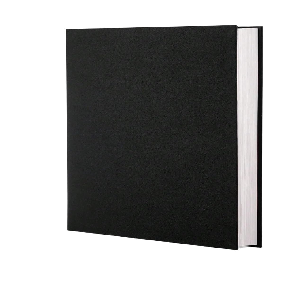 Photo Album Self Adhesive 11x10.6 Scrapbook 40 Pages Linen Cover DIY(Black)