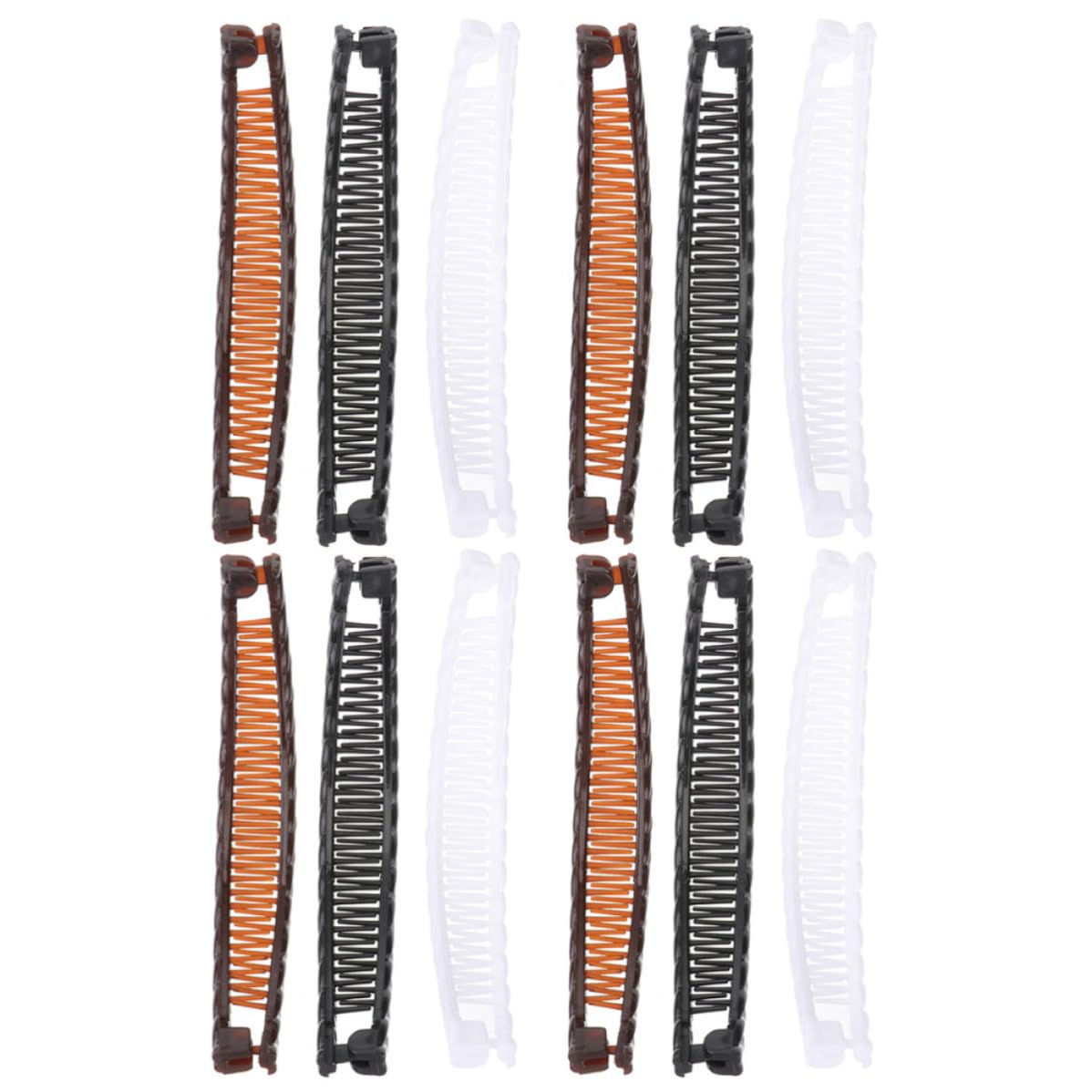 12 Piezas Pinzas de Plátano Cabello de Plástico para Mujeres