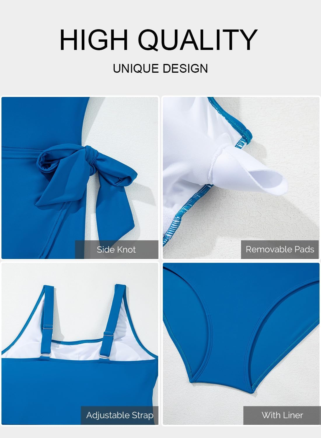 Aleumdr Women's Plus Size Swimsuit One Piece Swim Dress Modest Full Coverage Tummy Control Bathing Suit with Skirt