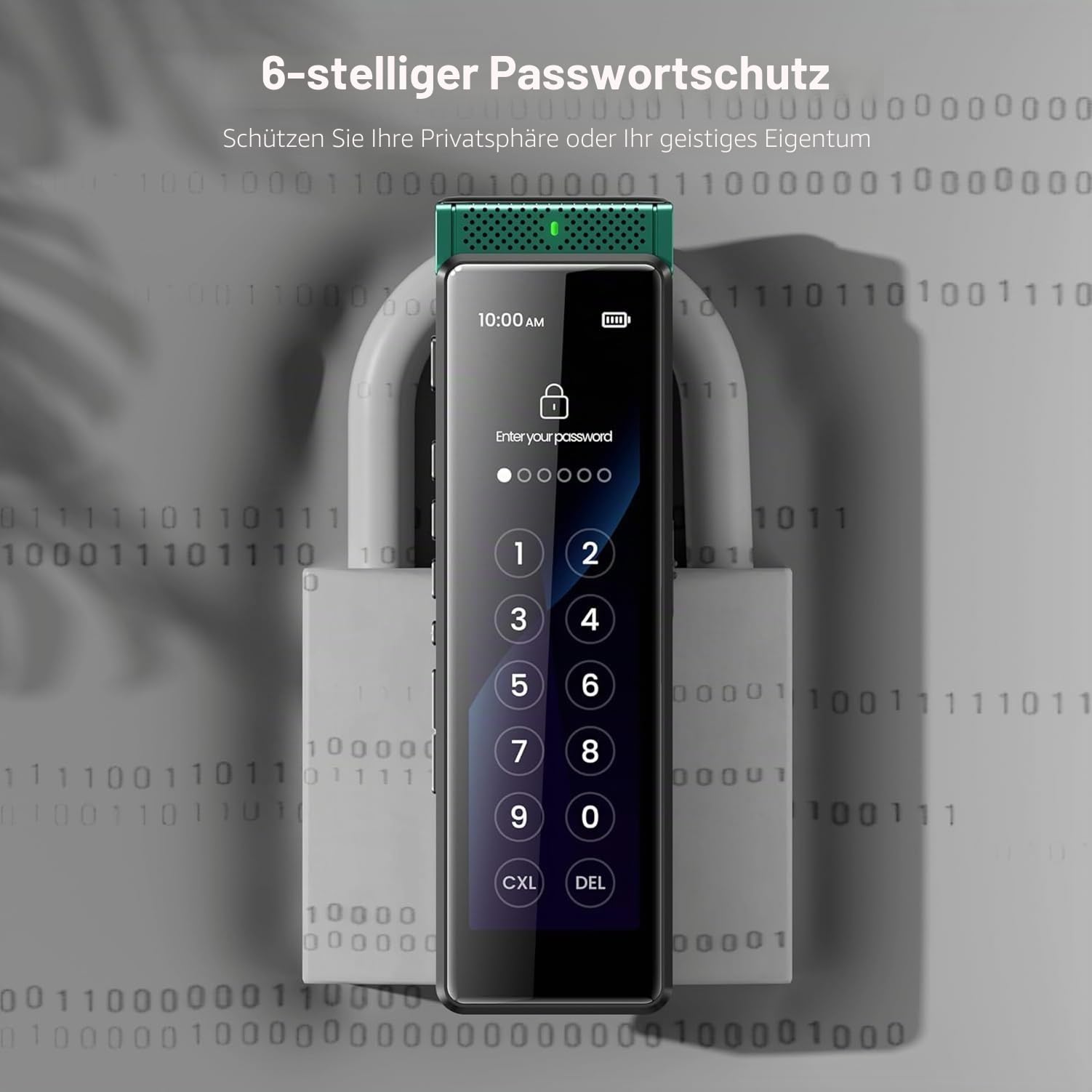 innioasis R1 Digitales Diktiergerät mit Wiedergabe, 136 GB, vollständiger Touchscreen-Diktiergerät mit KI-intelligenter Transkription und Bluetooth, sprachaktiviertes Sound-Audiorecorder-Gerät mit
