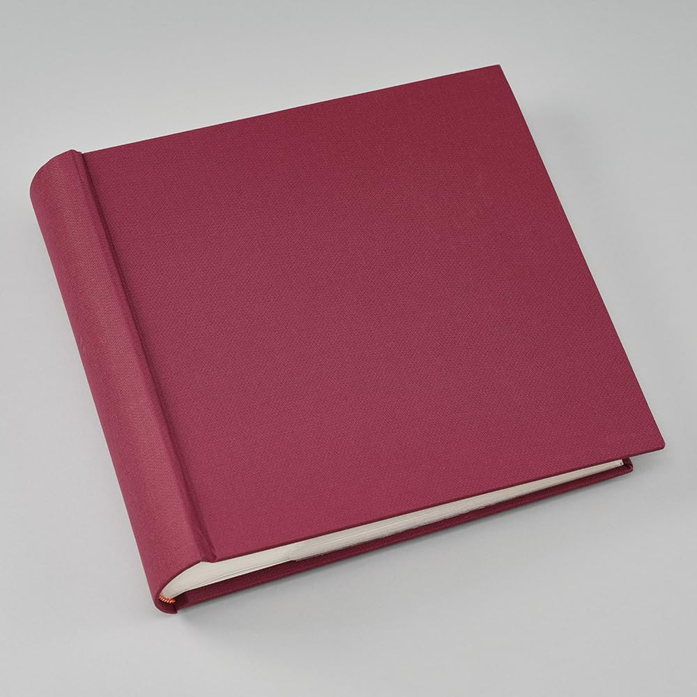 Semikolon 374272 Album photo Classic pour 200 photos 10 x 15 cm, album à insérer avec couverture en toile de livre, bourgogne, rouge foncé