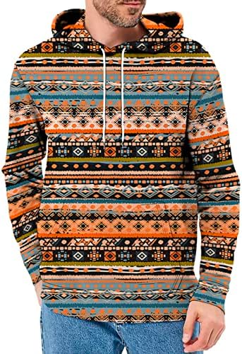 OCCOKO Sudadera con Capucha de Lujo para Hombre con Estampado gráfico Personalizado de Forro Polar Grueso Cremallera