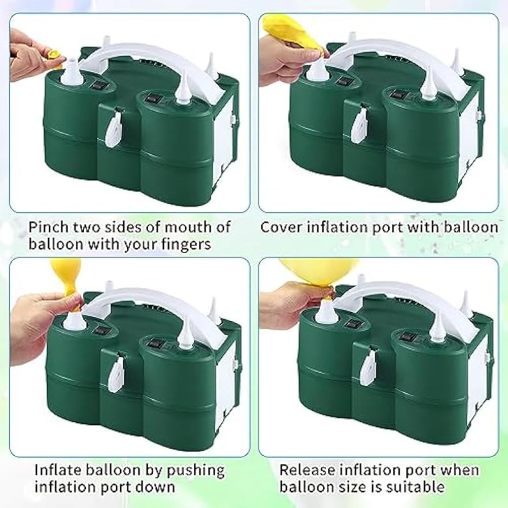 Enchufe de la UE, bomba de globo eléctrico potente, bomba de inflado y desinflado de aire, doble motor para piscina, cama hinchable, etc.