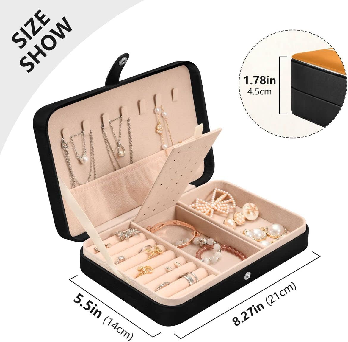 Bolaz Leather Jewelry Box Jewelry Case Storage Box Basketball Court For Rings Earrings Necklaces