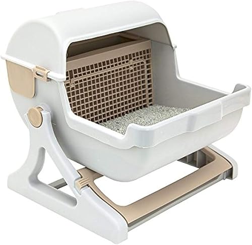 Le you pet semi-automatic quick cleaning cat litter box — close-up of materials and construction quality