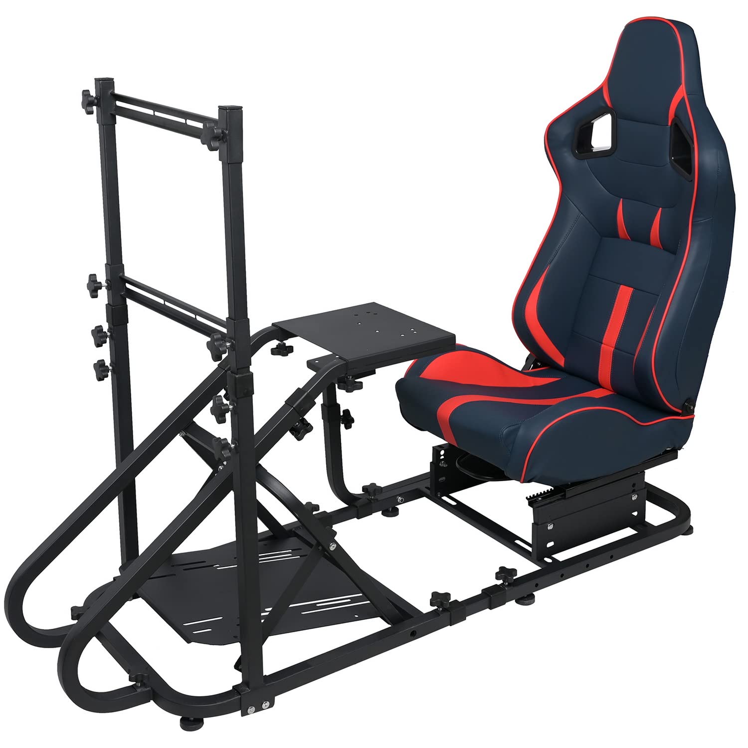 WTRAVEL Racing Wheel Simulator Stand Cockpit,Simulator Cockpit w/Racing Seat for All Logitech G920|G25|G27|G29| Thrustmaster | Compatible with Xbox One, PS4, PC Platforms