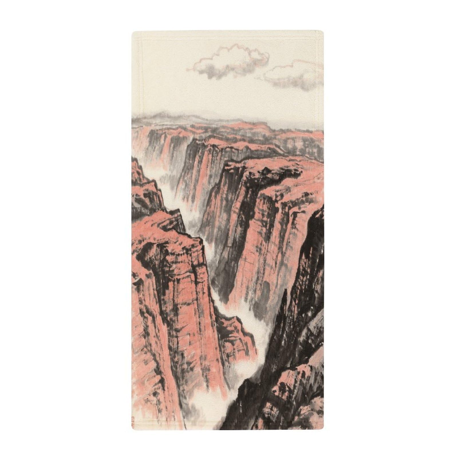 Fekiloot Style Grand Canyon Red Sandstone Towels For Bathroom, Bath Towels 13.8 X 28.7 Inch, Hand Towel Multipurpose Use As Bath Fitness, Bathroom, Shower, Sports, Yoga Towel