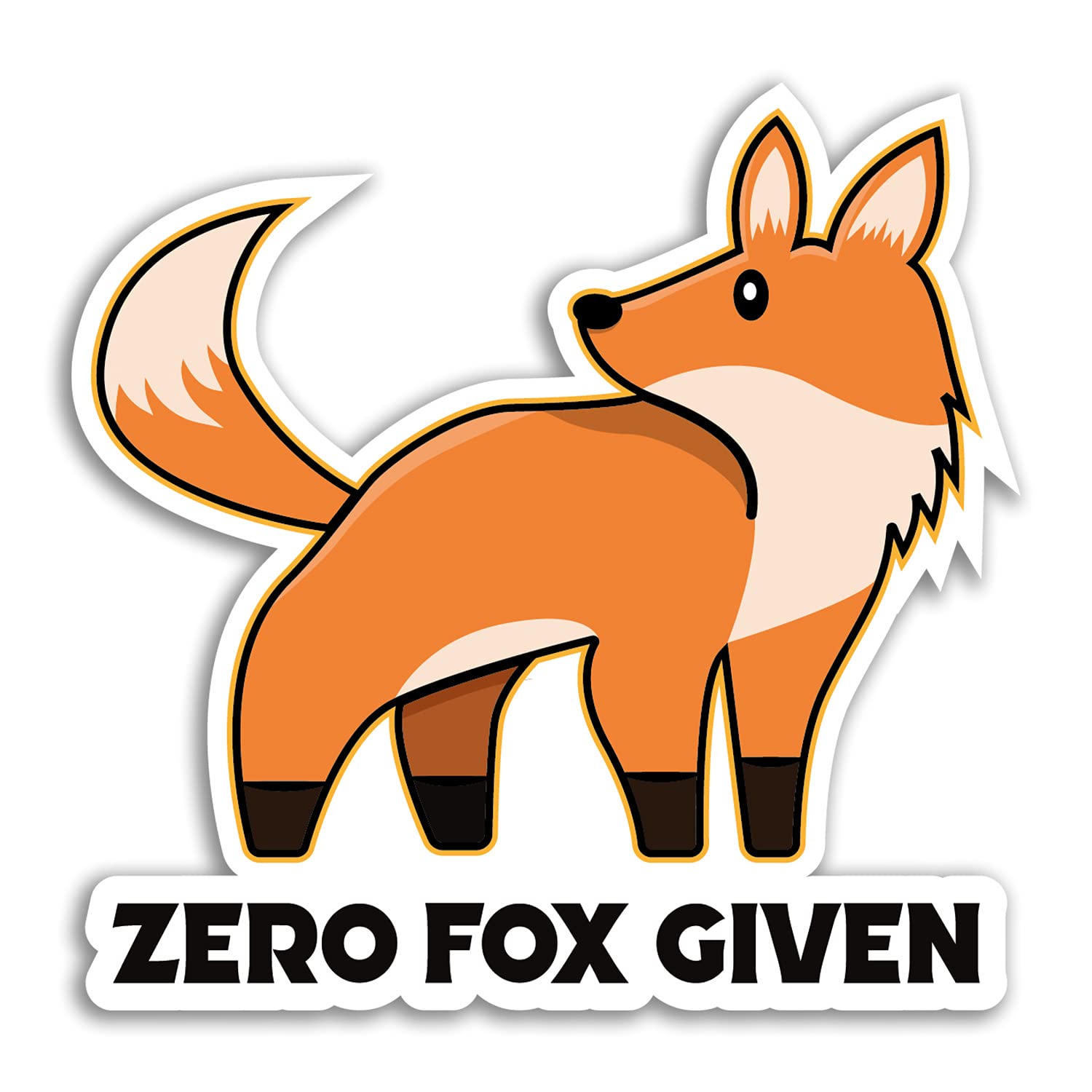 Dv Multi 2 X 10Cm Zero Fox Given Vinyl Stickers - Ginger Animals Foxes Sticker #29931 (10Cm Wide)