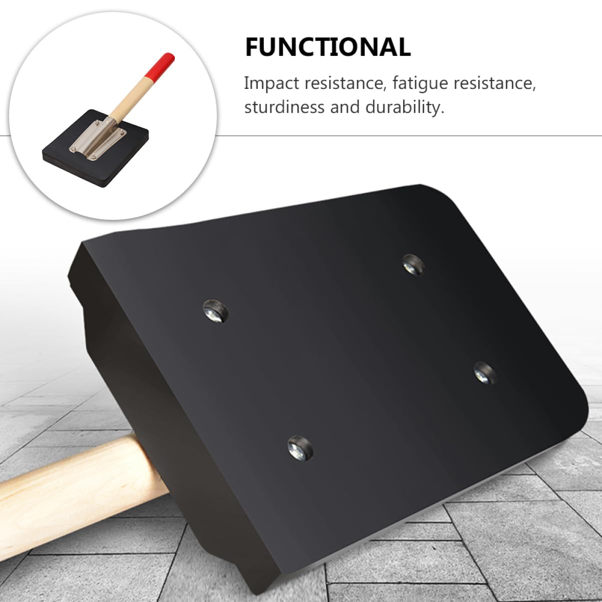 IWOWHERO Flattening Rubber Hammer for Tiling Tiles Construction Mallets Strong Abrasion Resistance