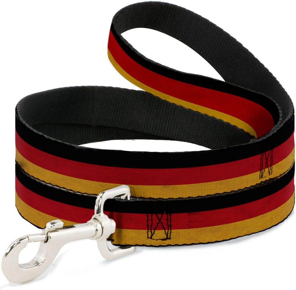 Buckle-Down Dog Leash Germany Flag Weathered 4 Feet Long 1.5 Inch Wide