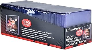 Ultra PRO 3" x 4" Clear Regular Top Loaders For Cards With Card Sleeves Bundle Standard Size 100ct Baseball Card Sleeves Trading Card Sleeve Baseball Card Protectors Toploader Card Protectors
