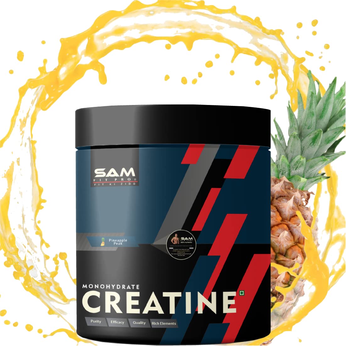 Buy SAMFITPro Monohydrate Creatine, 100g (Pineapple Peak)Helps Sustain