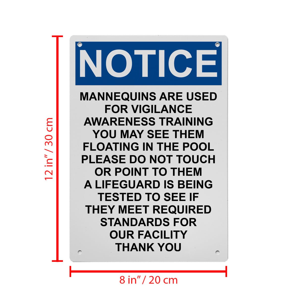 OSHA Mannequins Are Used For Vigilance Sign, 8.5 x 11 in