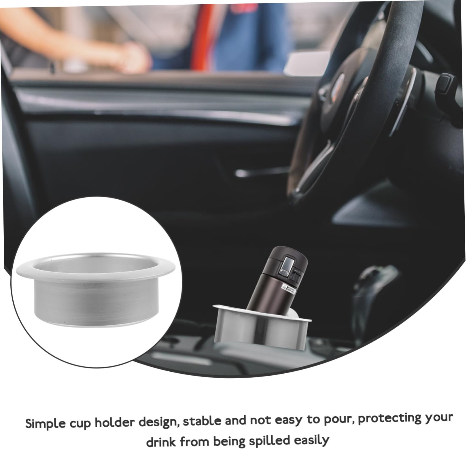 WOFASHPURET Bottle Holder Drink Carrier Handle Aluminum Cup Holder for Sofa Recliner Replacement