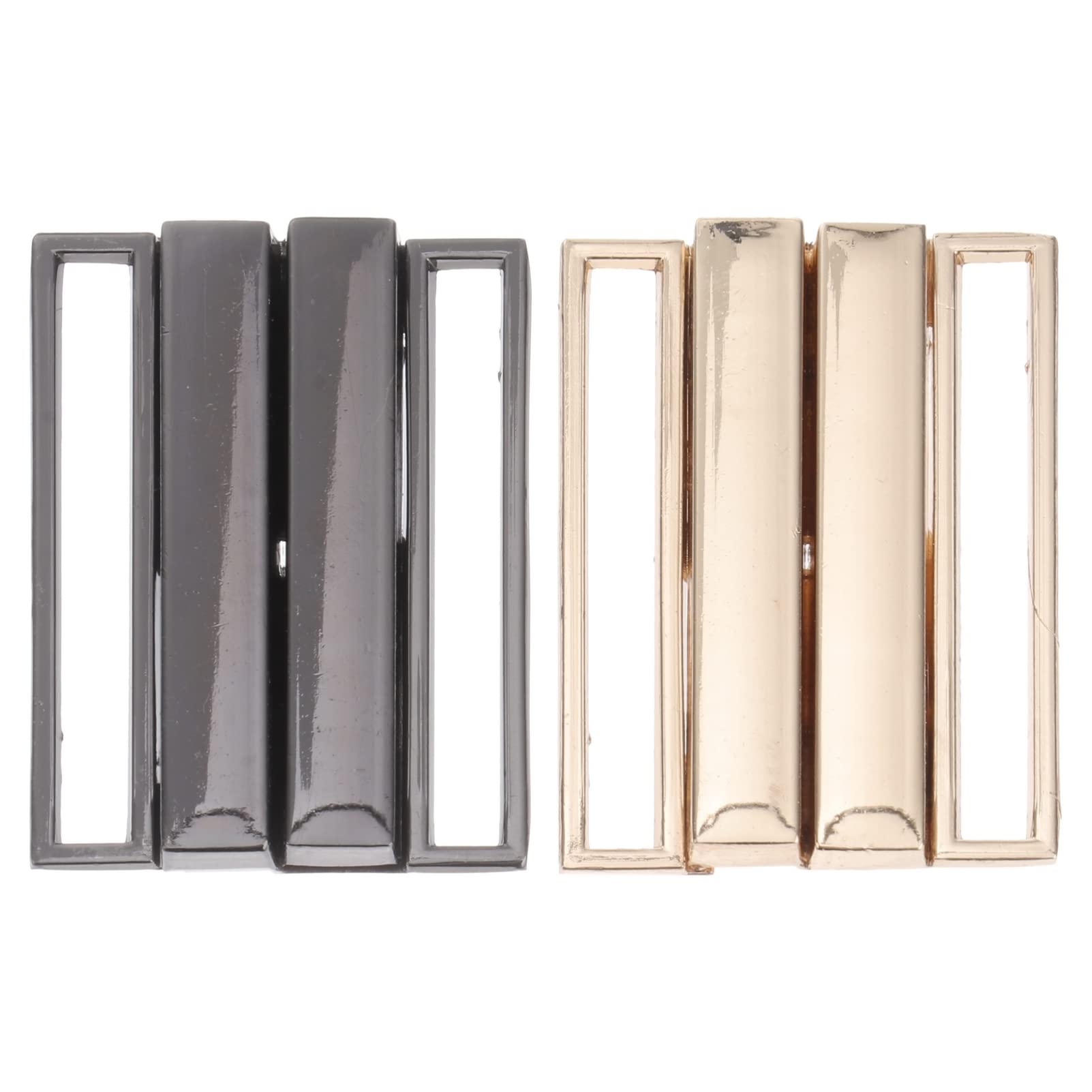 2 pieces metal slider buckles, tri-glide buttons, closures, rectangular, webbing, slider, clothing accessories