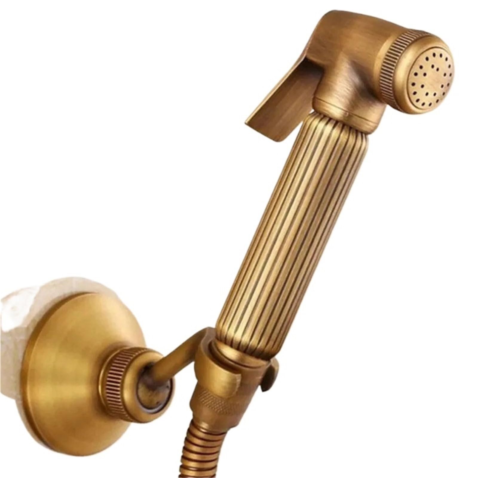 Spruzzatore for bidet in ottone antico a parete
