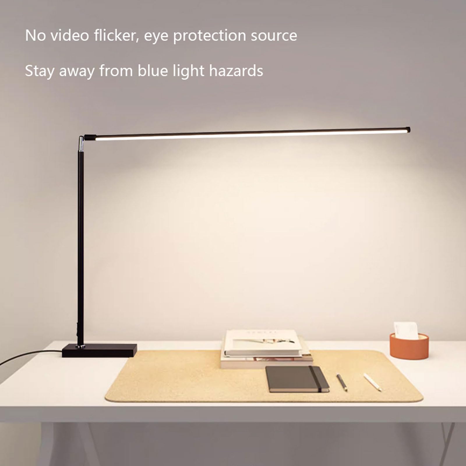 Lampada da Scrivania a LED Luce Lettura Libro Notturna 350° Flessibile luce per lettura Dimmerabile Luce Tutela della Vista Lunga Durata Dimmerabile Senza Livelli,per Studio,Lavoro,Gioco,Regalo