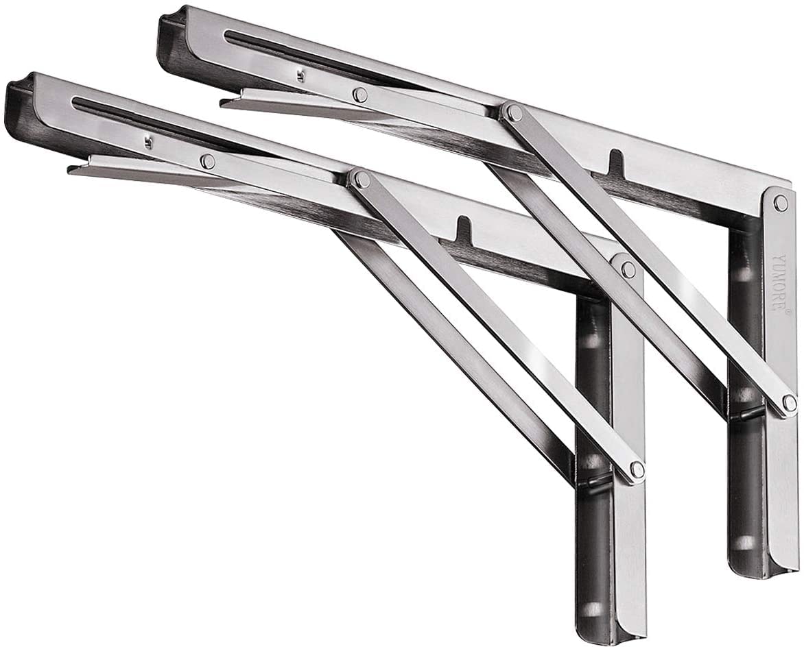 Buy YUMORE Folding Shelf Bracket 14 inch,Heavy Duty Foldable Shelf