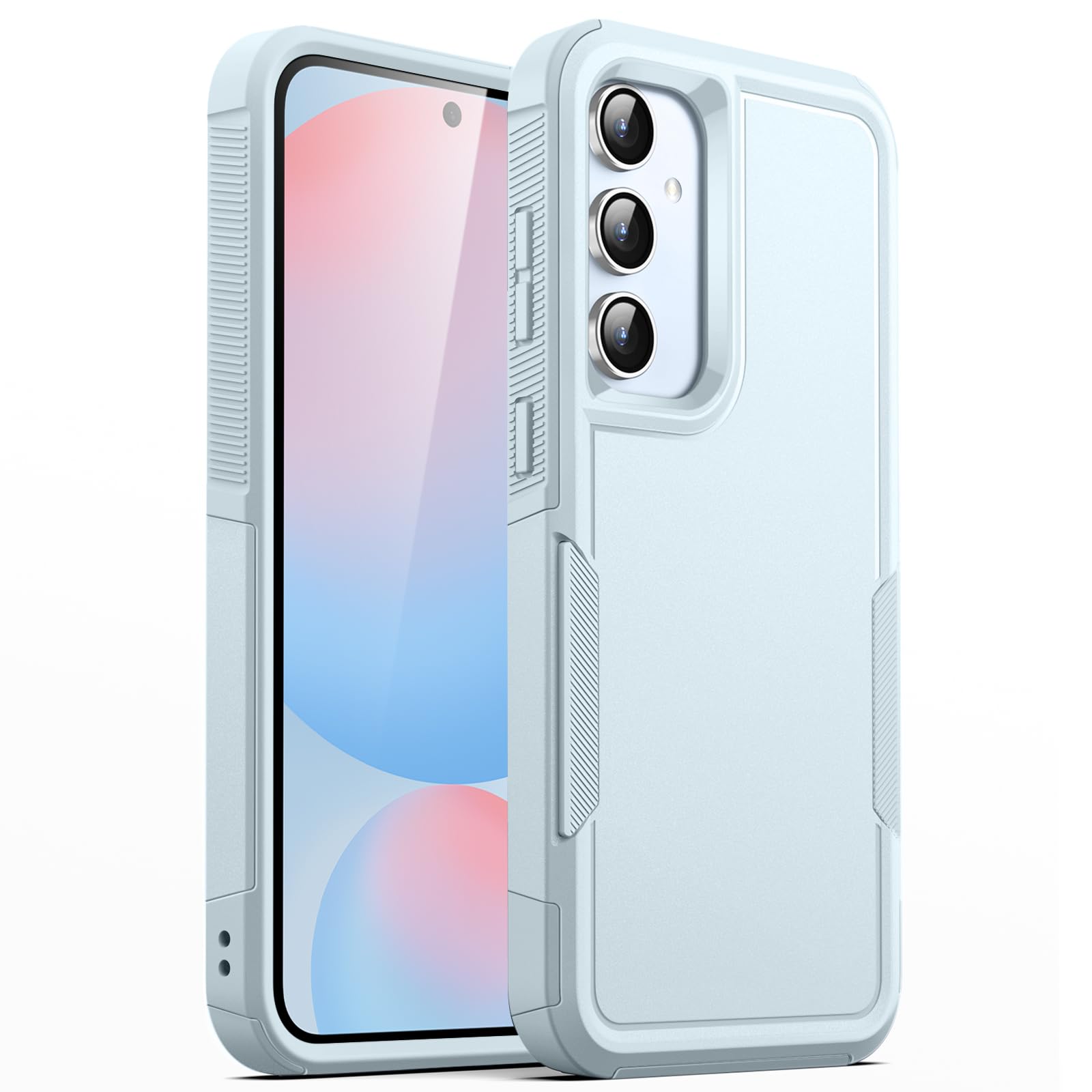 JETech Case for Samsung Galaxy S24 FE, Heavy Duty Dual-Layer Protection, Rugged Tough Shockproof Phone Cover with Matte Design (Blue)