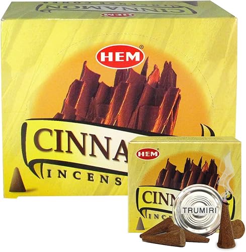 Paquete de conos de incienso de canela y quemador de incienso de cono Insence Insense Hem