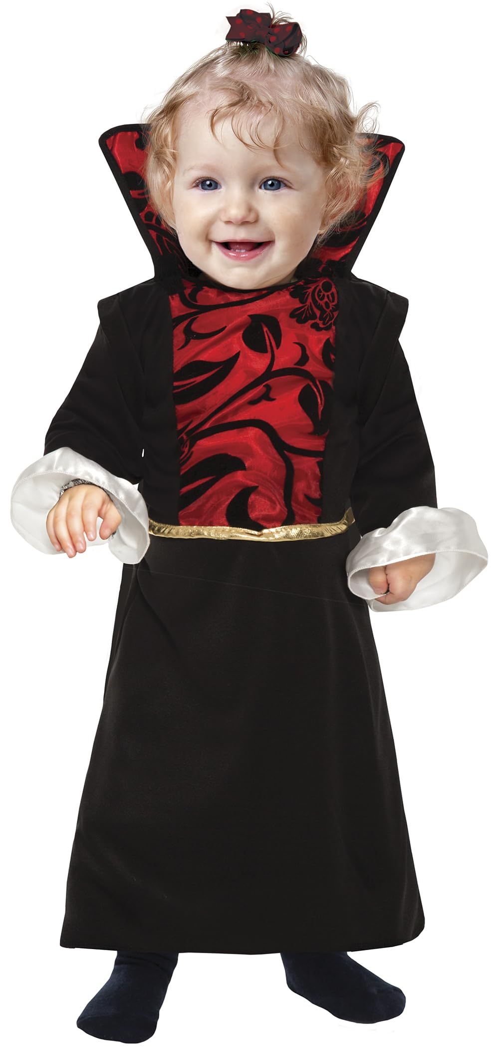 FIESTAS GUIRCA | Cute Vampire Baby Fancy Dress Costume (18-24 Months) - Dress for Girls - Vampire Costumes for Halloween, Carnival and Fancy Dress Parties - Ideal for Babies - Black and Red