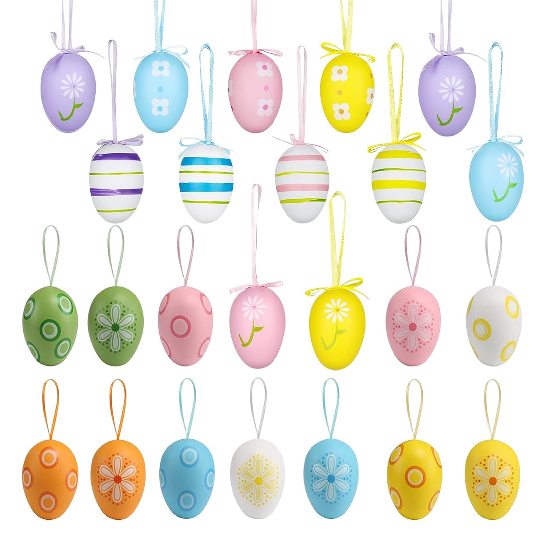 24 Pièces Oeufs de Paques Decoration
