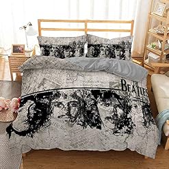 Ensemble De Literie The Beatles 3 Pièces Housse De Couette Housse De Couette avec 2 Taies d’oreiller Super Doux… - Les Beatles, Paul McCartney, John Lennon, RIngo Starr, George Harrison Ensemble De Literie The Beatles 3 Pièces Housse De Couette Housse De Couette avec 2 Taies d'oreiller Super Doux… – Image 2