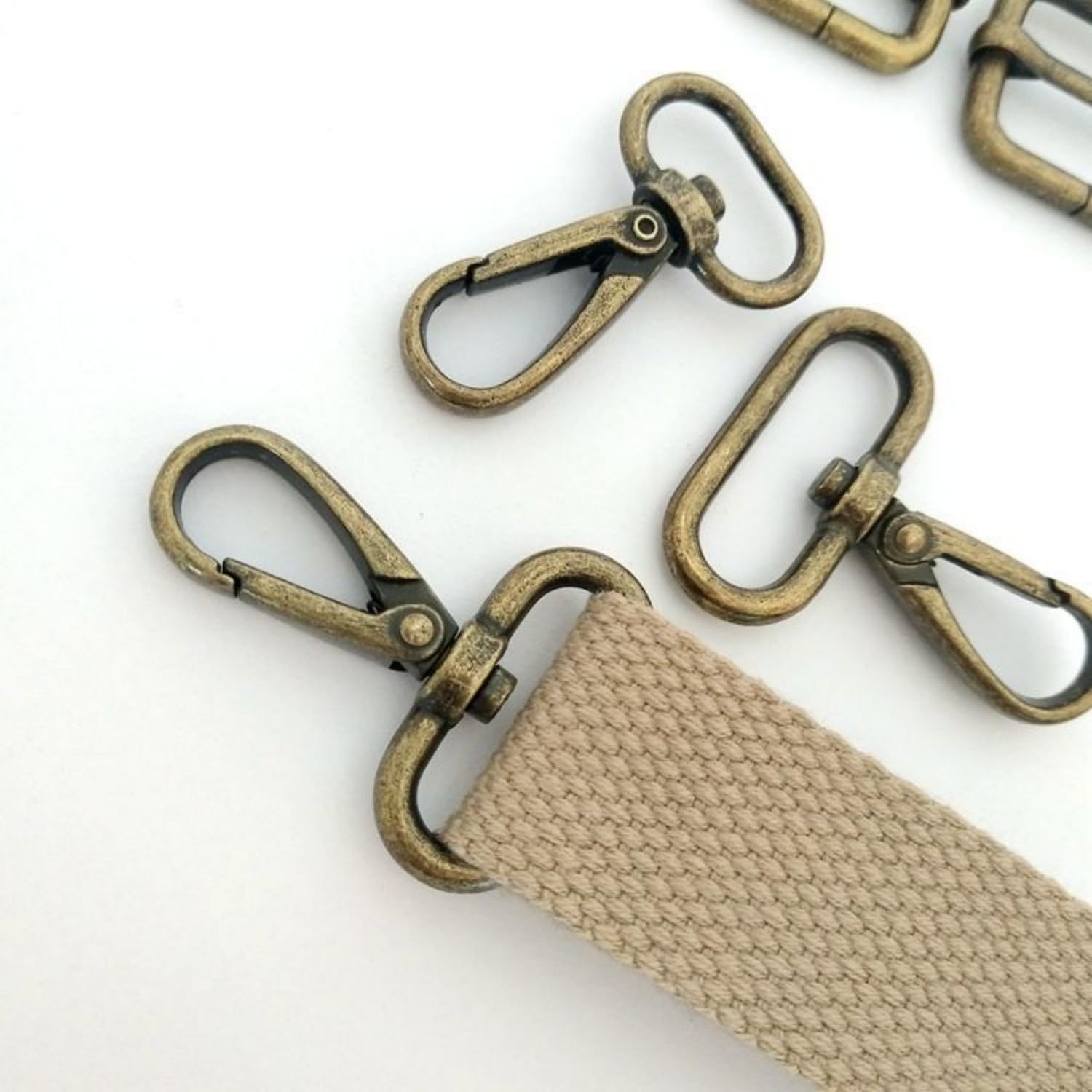 Mousqueton Sac A Main, 30pcs 25 Mm Anneau En DCrochets Pivotants Boucles Coulissantes Réglables En Métal Pour Ceinture Sac à Dos Craft Bags(bronze