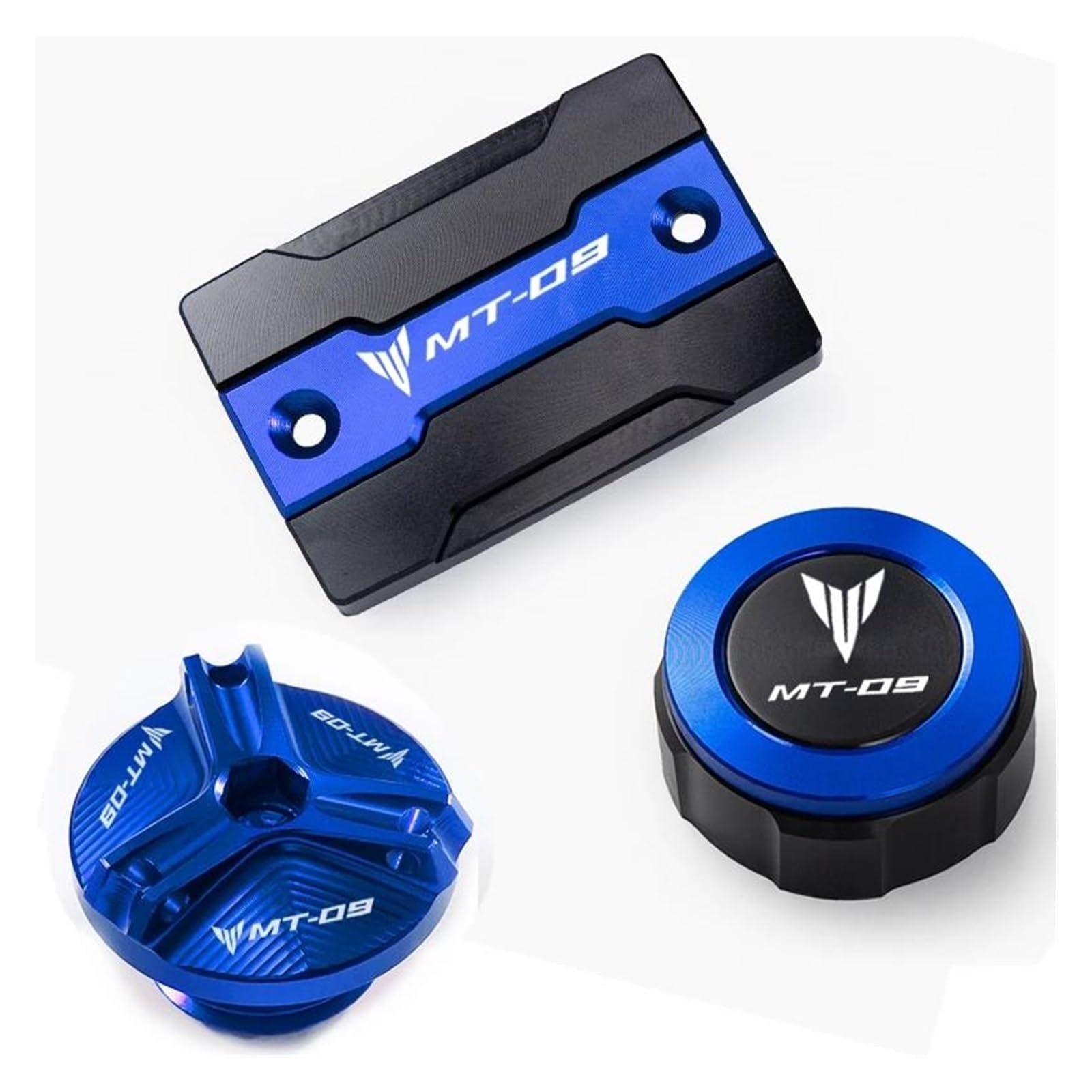 Per MT09 MT 09 FZ09 2014-2019 2020 anteriore e posteriore protezione del serbatoio liquido dei freni tappo riempimento olio motore Tappo Liquido Freni Moto(Blu)