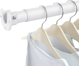 2 Pack Closet Rod, 17-28in Adjuatable closet rods for Hanging Clothes