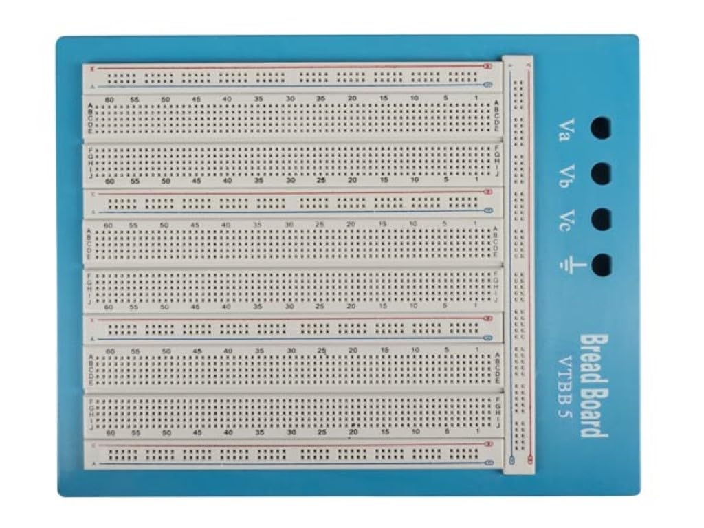 Velleman Breadboard di alta qualità, senza saldatura, 2420 contatti, compatibile con Arduino, ABS, grigio