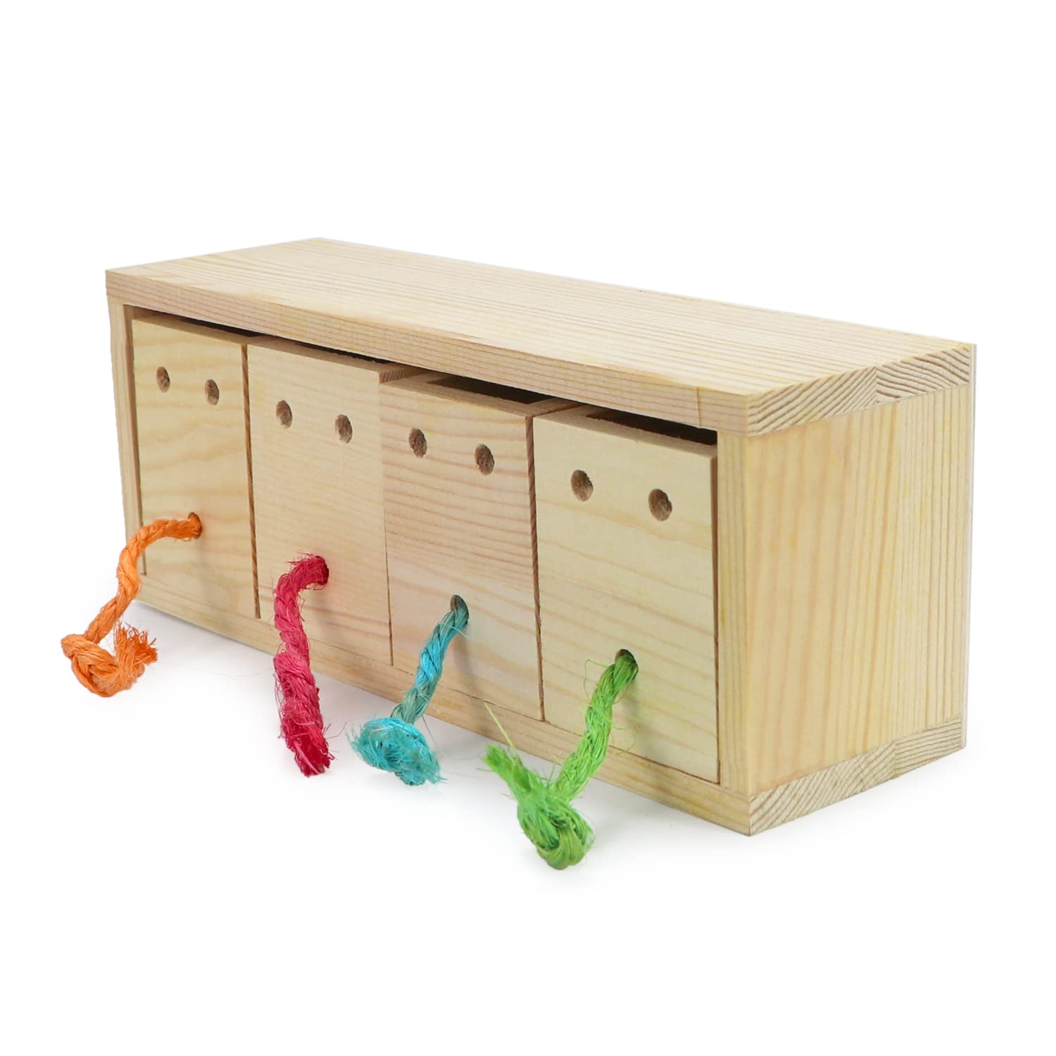 Litewoo Bird Foraging Feeder Toy Training Intelligence Box Wooden for Parrot Budgie Parakeet Cockatiel Conure African Grey Cockatoo Amazon Finch Canary - image 6