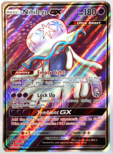 Pokemon - Crimson Invasion - Nihilego GX 103/111, Full Art, New, Mint