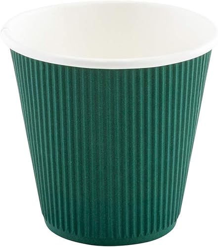 Vista 439 de Vasos de café de papel aislado de pared corrugada, 8 oz, Anaranjado