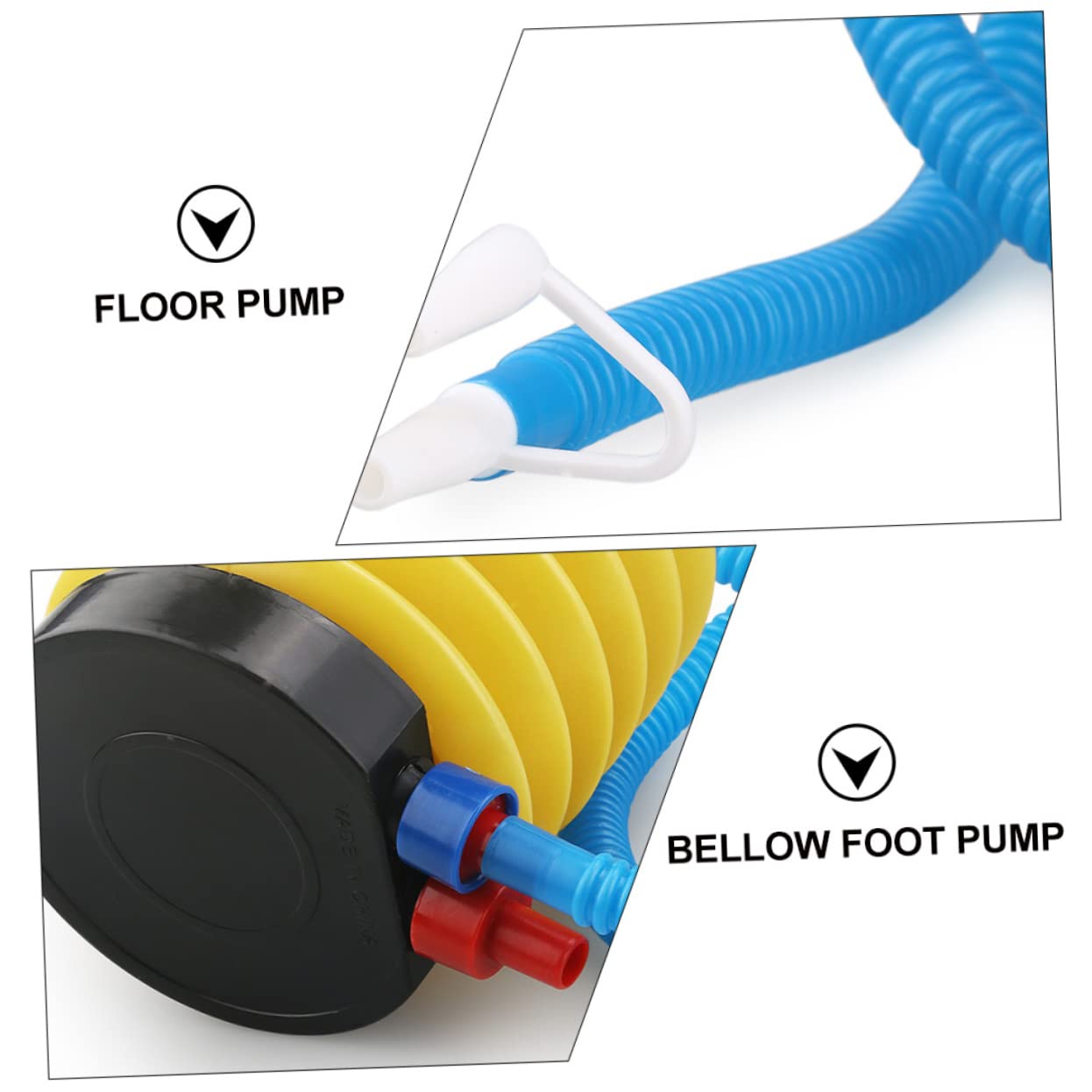 SUPVOX Pump Inflator Bellow Pump Pedal Inflator 4pcs Set Air Blower for Inflatables