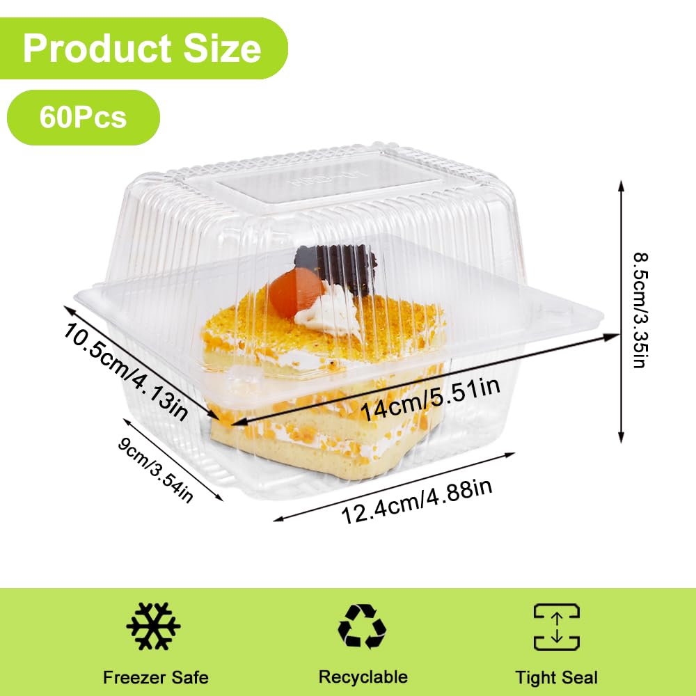 Boîtes En Plastique Transparentes à Charnière Avec Couvercles, Boîtes Individuelles Pour Parts