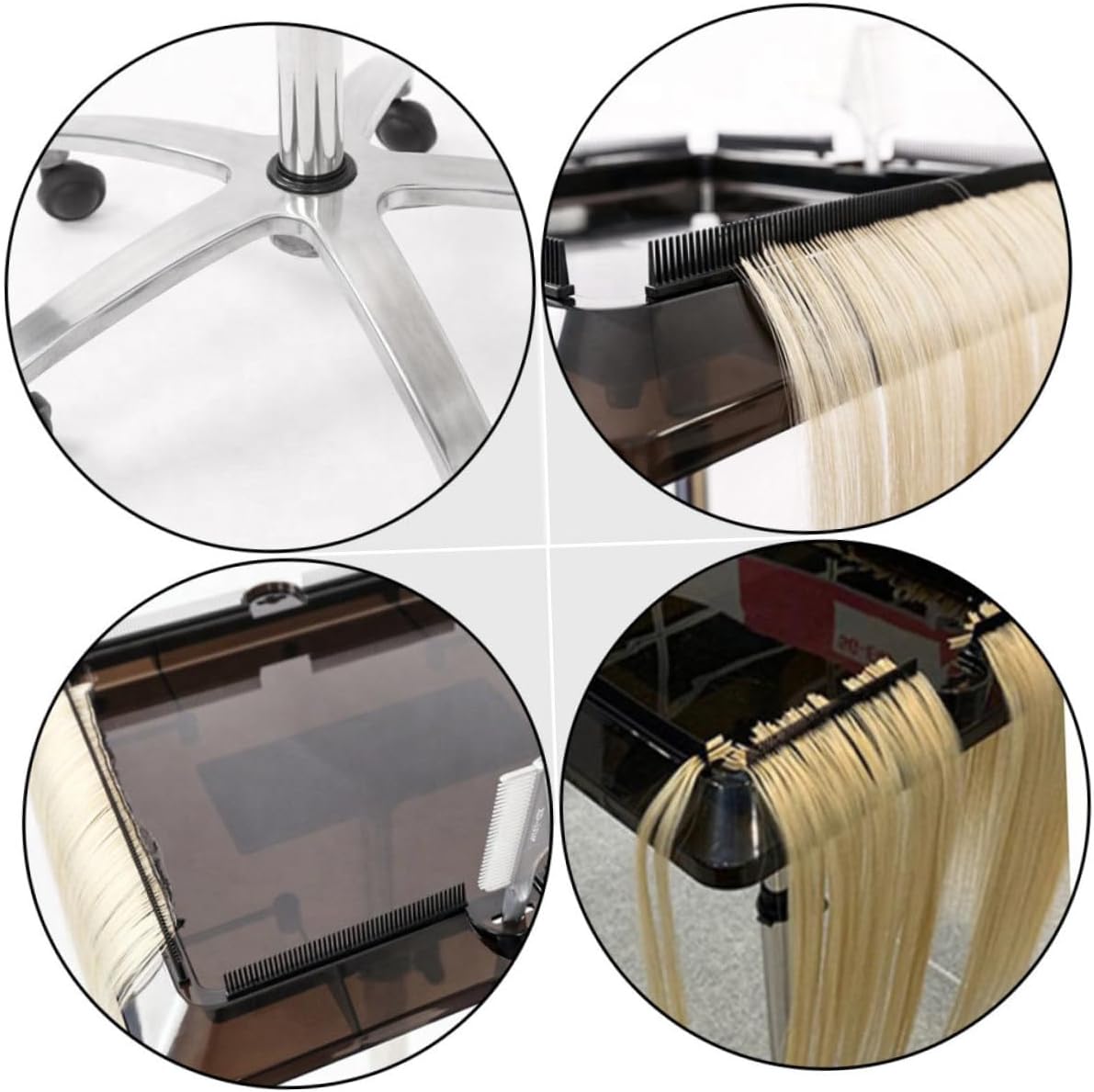 1pc Movable Hair Extension Tool Cart Multi-Function Wig Support Stand for Hair Salon for Barbershops and Hairdressing Salons