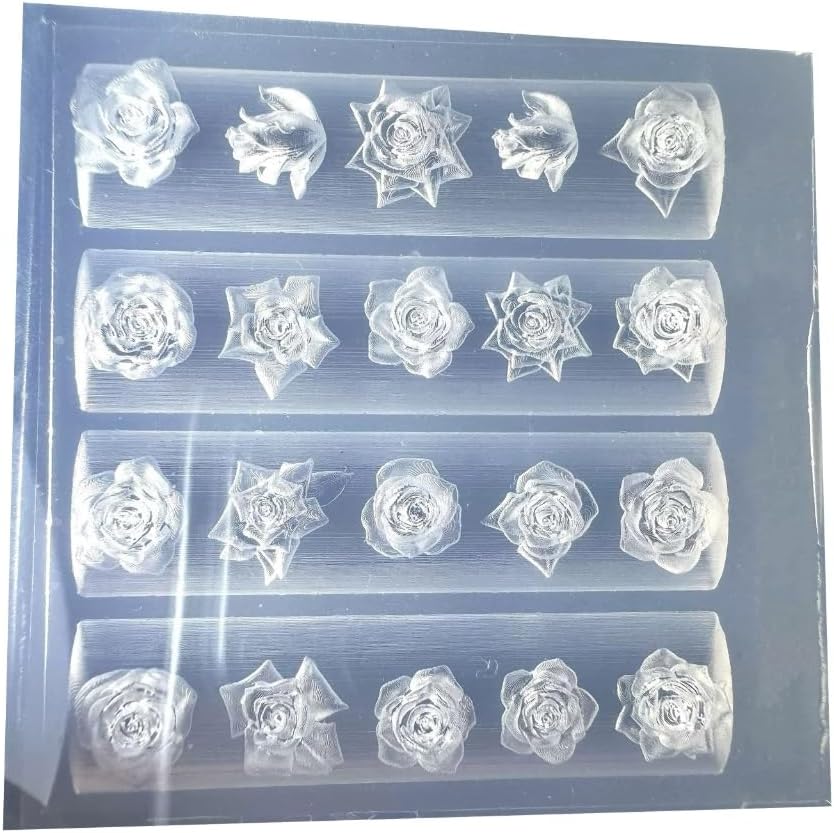 Creative Nail Art Mold Silicone Stamping Kit Embossing Nail Accessories Mould